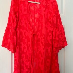 Bright pink Lilly Pulitzer Cover-up